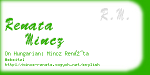 renata mincz business card